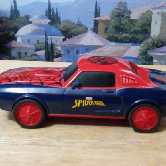 MARVEL SPIDERMAN💡Light & Sound 9" RARE VINTAGE Muscle Car,NICE 🎁 GIFT. - Picture 10 of 15